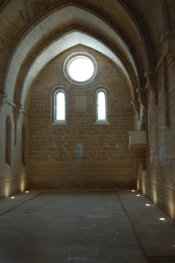 Vista general del refectorio del monasterio de Rueda